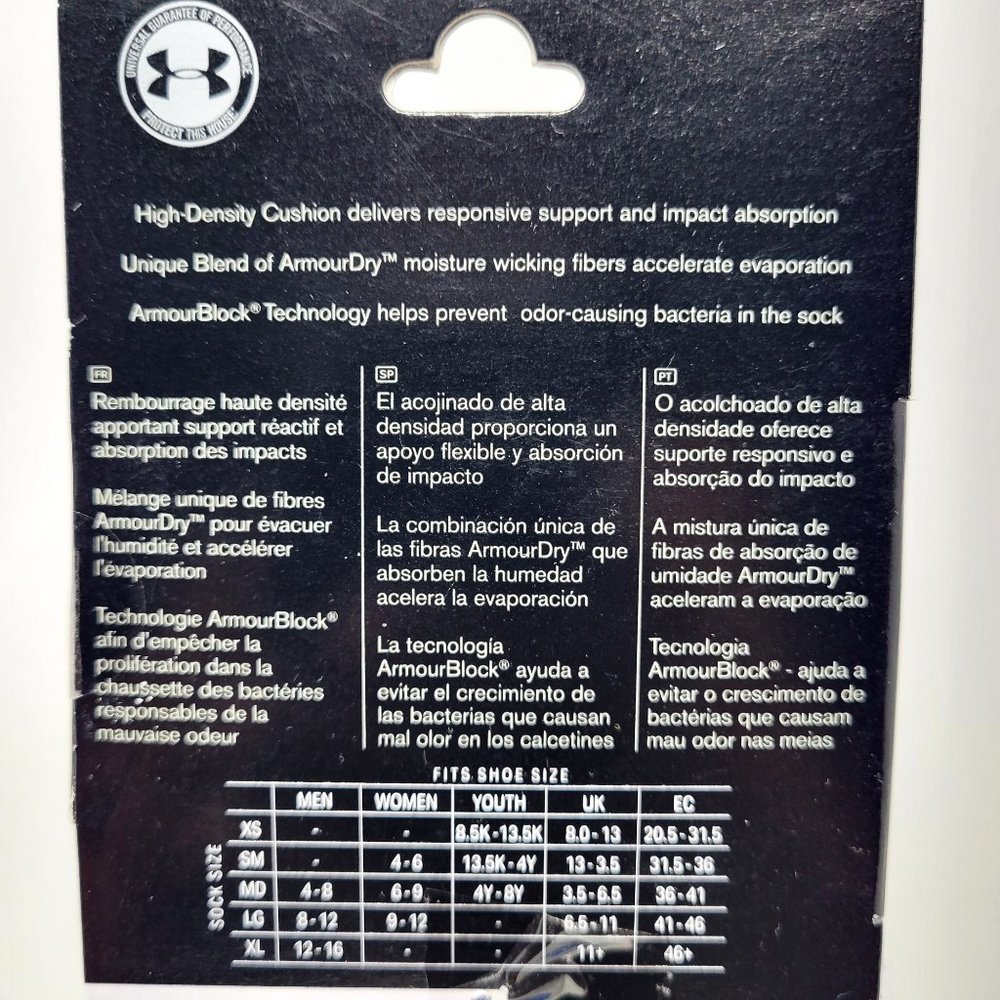 Under Armour Training Socks Blue Athletic Football 1329331-400 Soccer Futbol S - Picture 7 of 11